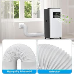 Afvoerslang en aansluitset - Koppelstuk Mobiele Airco Afvoerslang - Ø13-15cm Afvoerslang airco slang - 150 cm - Conditioner Uitlaatslang Connector - Voor ramen, airconditioning, uitlaatslangkoppeling voor afvoerbuis, pvc-airconditioning — thumbnail 4