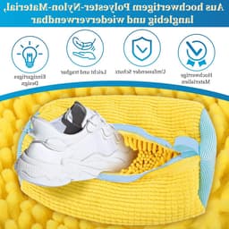 Waszak voor Schoenen, Geschikt voor de Wasmachine, Zippered Schoenentas voor Sport- en Tennisschoenen, Verkrijgbaar in Meerdere Kleuren (Geel en Blauw) — thumbnail 4