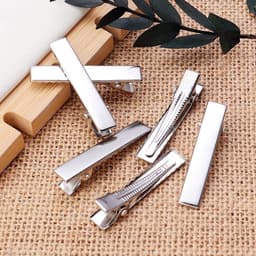 Metalen Haarspelden - Krokodillenklemmen Alligator Clips - Haar Styling - Glad en Duurzaam - 60 mm - Zilver — thumbnail 4