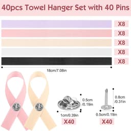 Handdoek Clips - Textiel Hangers - Keuken Organiseren - Zonder Naaien - 40 Stuks - Mix — thumbnail 5