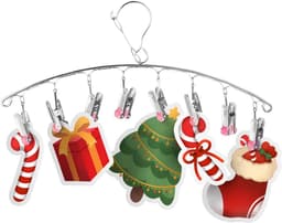 2 stuks Drogen Hanger,Roestvrij Staal Drogen Rack,Drip Hanger Met 8 Pegs voor Ondergoed Sokken BH Panty Handschoenen, Winddicht, Opvouwbaar Draagbaar, Snel Verwijder Kleding uit Hanger, Groen — thumbnail 3