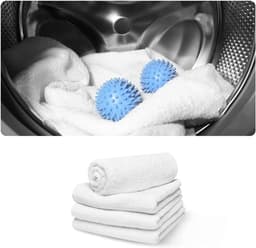 Wasmachine Droger Bal, 6 Pack Wasmachine Wasbal Herbruikbare Wasserij Ballen Drogere Ballen Wasdrogerballen Tijdbesparende Schoonmaakaccessoires Wasdroger Schoon Verzachten Kleding Blauw — thumbnail 2