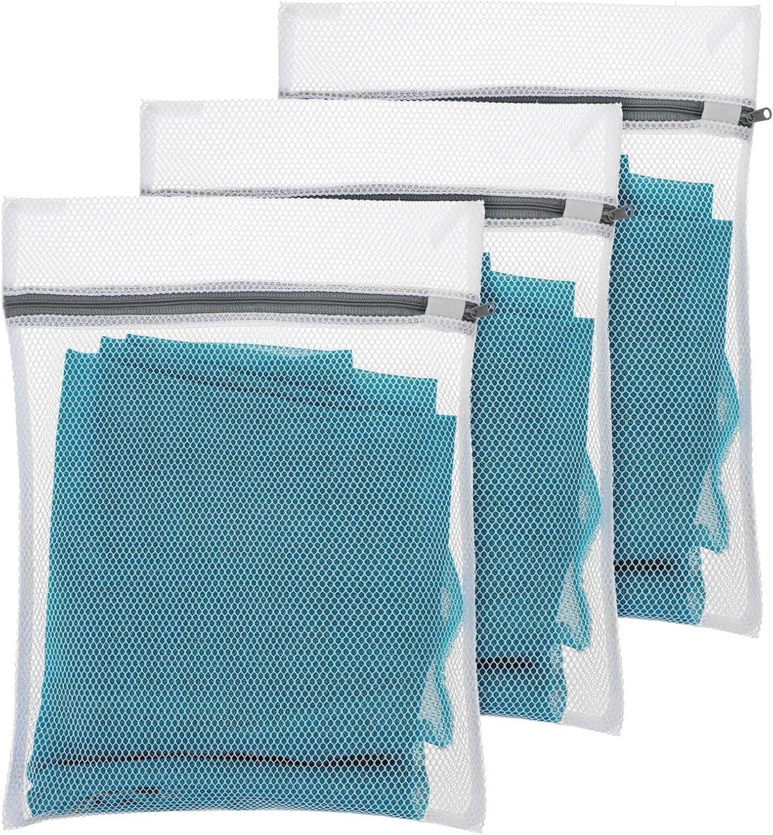Set van 3 Kleine Wasnetjes voor Delicate Kleding | Duurzame Waszakken voor Ondergoed, Sokken en Babykleding | Ideaal voor de Wasmachine en Reizen 40 x 30 cm — afbeelding 1