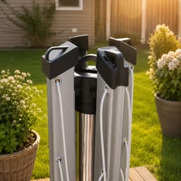 Alvora eindkappen geschikt voor Brabantia Topspin en Lift-O-Matic - 4 stuks - Droogmolenarm beschermkappen met ophanghaak - Zwart — thumbnail 3