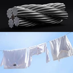 1 Stks Intrekbare Waslijn, 4,2 m Wandmontage Verstelbare Kleding Droogtouw voor Balkon Indoor Badkamer Wasserij Ruimtebesparend met Boor/Boorvrije Installatie — thumbnail 2