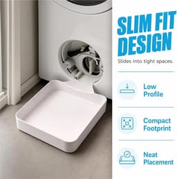 KZQ Universele Waterdichte Antislip Lekbak Voor Wasmachine Met Opstaande Rand – Geschikt Voor Voorladers En Wasdroger (1 Stuk) — thumbnail 3