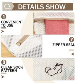 Dailygoods - 3-delige waszakken voor delicate kleding met ritssluiting — thumbnail 3