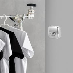 Uitschuifbare Waslijn - Draagbare Waslijn - Kleding Drogen - Roestvrij Staal - 1 meter - Zilver — thumbnail 2