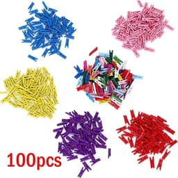 Houten Knijpers - Kleine Klemmen - Foto's Ophangen - Antislip Ontwerp - 200 Stuks - Mix — thumbnail 4