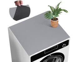 Wasmachinehoes - 60*60 cm - Wasmachine Beschermer - Antislip beschermhoes - Wasmachine Droger Mat - Vloerbeschermmat - Wasmachine Overtrek - Wasmachine Coating - mat - voor wasmachine, droger, keuken, badkamer en campers - grijs