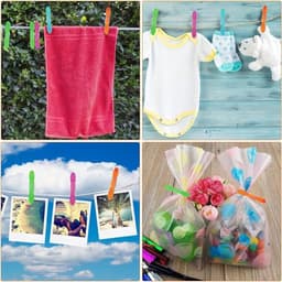 Kleurige plastic wasknijpers, ideaal voor wasmanden en wasknijperzakken, antislip en windbestendig, perfect voor handdoeken en kleding — thumbnail 5