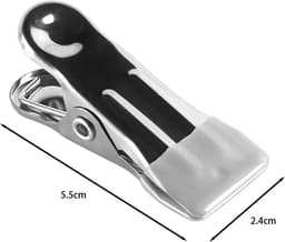 SnelShoppen - 10 Stuks RVS Wasknijpers Multi-Functionele Antislip Metalen Clips voor Wasgoed, Sokken, Schoenen, Handdoeken, Voedsel Sluiting, Foto Pre — thumbnail 5