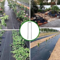 SnelShoppen - 100 stuks Grondankers U-vormige Tuinharingen - Sterke Grondharingen voor Tuin, Camping, Feesten - Stabiele Bevestiging voor Tent en Deco — thumbnail 5