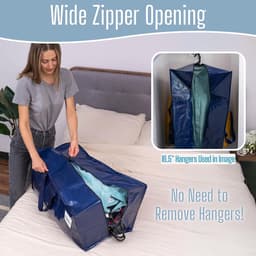 SnelShoppen - 8 Pack Verhuis Tassen Extra Groot Heavy-Duty Met Rugtasriemen, Sterke Handgrepen & Ritsen, Kledingopslag, Verpakkings- en Waszakken, Her — thumbnail 3