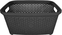 Storage Solutions wasmand - 35 liter - donkergrijs - 54 x 37 x 26 cm - Kunststof - Draagmand — thumbnail 2