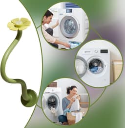 Magnetische Deurstopper - Wasmachine Deurhouder - Ventilatie Wasmachine - Bloemenontwerp Antislip - 9.5 x 4.5 x 16 cm - Groen Blauw — thumbnail 4