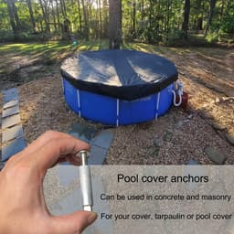 Grondankers voor zwembad - 16 x 65 mm - roestvrij staal - 20 stuks voor stevige bevestiging - ShopVlot — thumbnail 2