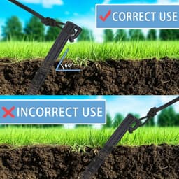 SnelShoppen - Plastic Grondankers 20 Stuks Tuinrand Pinnen voor Onkruidtegels, Grondpinnen, Kunststof Nagels voor Landschapsafwerking, Tenten en Tuinr — thumbnail 5