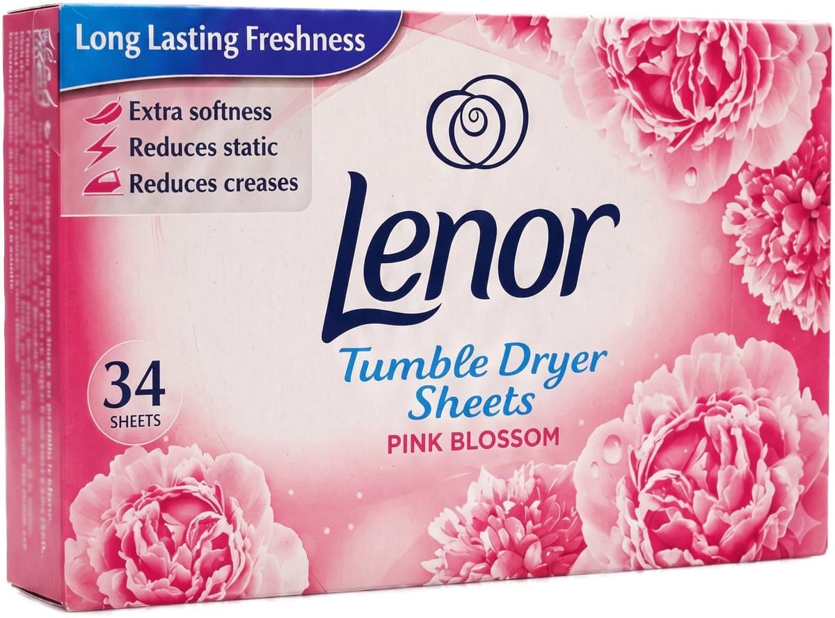Lenor Droogtrommeldoekjes Pink Blossom 34 Sheets — afbeelding 1