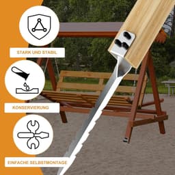 SnelShoppen - Set van 4 Impact Sleeves L-vormige Grondankers 50 cm van Verzinkt Staal voor Hamerinstallatie, Ondersteuning voor Houten Posts, Speeltor — thumbnail 2