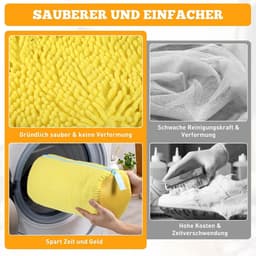 SnelShoppen - Schoenenwaszak met verborgen rits, waszak voor schoenen, wasmachine geschikt, 1 stuk, geel, ideaal voor sport- en werkschoenen, en meer — thumbnail 3