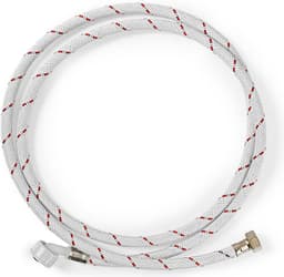 Nedis Nylon Toevoerslang - 1/2'' - 3/4'' - 10 Bar - 2.00 m - Toepassing: Schotel / Wasmachine - Nylon - Rood / Wit — thumbnail 2