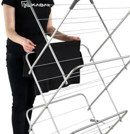 Verticale droogtoren met antislip voeten - ruimtebesparende wasdroger van metaal — thumbnail 3