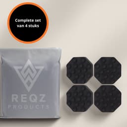 Premium Trillingsdempers Wasmachine Met Noppen – Set van 4 stuks – Zwart - Anti-Vibratie – Geluidsreductie & Anti-Slip – Universeel – Achthoekig — thumbnail 4
