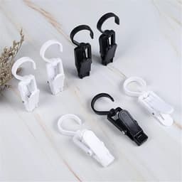 Wasknijpers - Knijpers - Met haak - Anti slip - Speciaal type - Mat zwart - Droogrek knijpers - 360 graden draaibaar - Wasrek knijpers - Binnen en buiten-10stuks — thumbnail 4