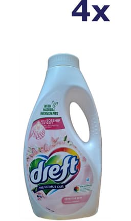 Dreft Ultimate Care Sensitive Skin Vloeibaar Wasmiddel - 4 x 1.32 l (96 wasbeurten) — thumbnail 1