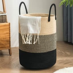 Wasmand, gevlochten wasverzamelaar, speelgoed opbergmand met handvat, handgemaakt, van katoen — thumbnail 1