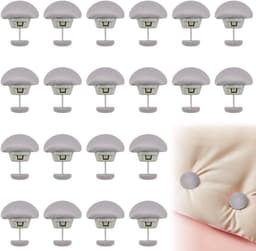 20 stuks Dekbedpinnen - Bed Sheet Holders - Quilt Clips - Dekbedovertrek Clips - Attachment Comforter - Quilt Fixing Clips - Om rommelige lakens te organiseren - Grijs — thumbnail 1