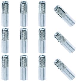 12 Stuks 3/8 Inch Gekartelde Drop-in Ankers van Premium Verzinkt Koolstofstaal voor Beton — thumbnail 1