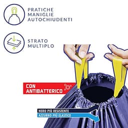 Zelfsluitende Handvatten Zak - Blauw en Zwart - 15 Units (6 Stuk) — thumbnail 5