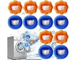 12 ballen voor wasmachine - ballen voor ontharing - PON voor wasgoed voor huisdieren - ballen voor wasmachine en droger - geschikt voor wasmachines