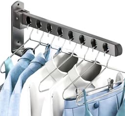 Ynkkvre-Opvouwbare Kledinghaak – Roestvrij Staal – Max. 7 kg – Klapbaar, Waterbestendig en Duurzaam – Voor Badkamer, Keuken en Balkon — thumbnail 2