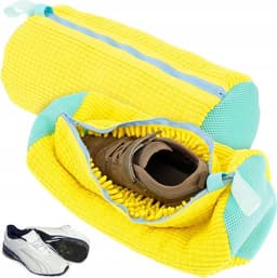 Waszak Schoenen met Rits – 360° Uitgebreide Reiniging - Sneakers Waszak voor Wasgoed - Schoen Waszak Wasmachine - 2 Stucks - Geel — thumbnail 1