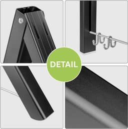 DailySupplies® Wanddroogrek – Droogrek Inklapbaar – Wasrek – Droogtoren – Droogrekken – Zwart — thumbnail 4