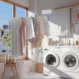 Intrekbare waslijn voor het drogen van kleding - Verstelbaar en roestvrij staal - Max. lengte 5,1 m — thumbnail 3