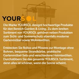 Yoursol Paris Droogrektoren in zwart, opvouwbare droogrektoren met 4 niveaus, ruimtebesparende opvouwbare droogrektoren, oprolbaar, 40 m waslijn, extra dikke lijnen, hoogte = 1,72 m — thumbnail 3