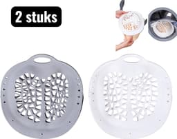 2 stuks - Waszak - Siliconen Waszak voor BH's - Ondergoedwaszak - Anti-Vervorming Wasbeschermer - Binnenwas Zak voor delicate Kleding - Wit, grijs — thumbnail 1