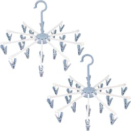 Sokkendroger (2-pack), opvouwbare mini-rotatiedroger, kampeerdroger, kan worden gebruikt voor het ophangen van sokken, ondergoed, babykleding en kleding voor huisdieren (blauw) — thumbnail 1
