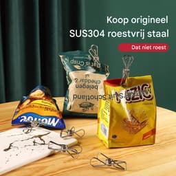 Stainless Steel Clothespins - Heavy Duty Laundry Clips - Roestbestendig en Duurzaam - 30 Stuks - Voor Buiten en Keuken Zilver — thumbnail 2