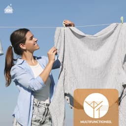 LaundrySpecialist Waslijn - Waslijndraad - Wasdraad - Waslijndraad met stalen kern - 50 meter met stalen kern - Groen — thumbnail 2
