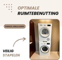 Dastium Home - Stapelkit wasmachine droger - Stapelset wasmachine droger - Tussenstuk wasmachine droger- Universeel en Verstelbaar — thumbnail 5