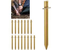16x tentharing - set staal - haringen - grondpen - t-vormig - haring — afbeelding 1