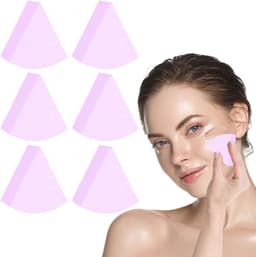 6 Stuks Mini Make-up Sponzen Driehoekig - Wasbare Cosmetica Applicators voor Foundation en Concealer — thumbnail 1
