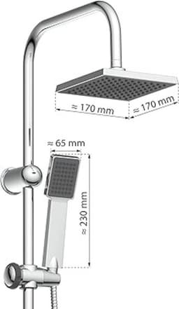 Energy DX12004-A Doucheset - Compleet Douchesysteem Met Grote Regendouche En Handdouche - Ideaal Voor Achteraf Bouwen — thumbnail 1