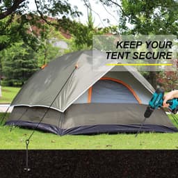 Set van 4 stuks - Grondankers 38 cm lang en 12.7 cm dik - Heavy duty voor tenten, luifels, schuren, trampoline en schommels — thumbnail 3