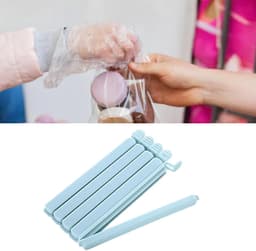 Voedselzak Sluitclips - Vershoudclips Snackclips - Zakken Afdichten - Herbruikbaar Draagbaar - 5 Stuks - Blauw — thumbnail 2
